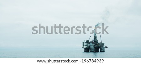 Offshore Oil Platform in the North Sea