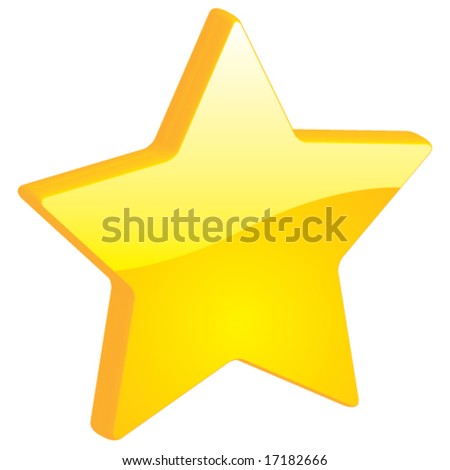 stock vector : Vector Star, Favorites, Bookmarks - 3D Glossy Icon