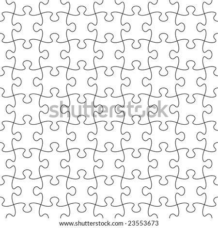 jigsaw puzzle template. Seamless Blank Puzzle