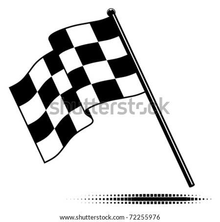 Waving Race Flag