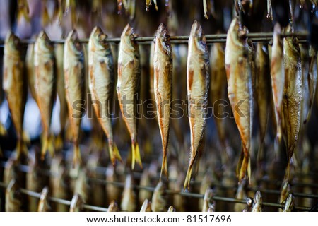 Cold smoked fish. Food Industry.