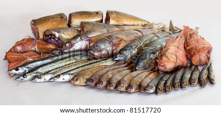 Hot smoked fish. Food Industry.