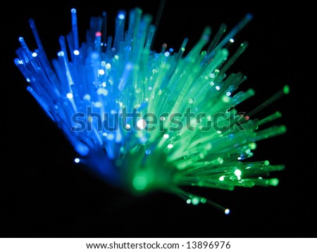 neon fiber and light lines
