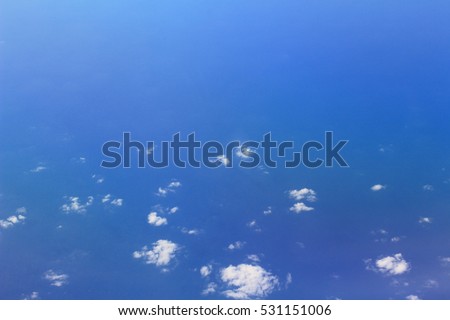 fly over the cloud at day time