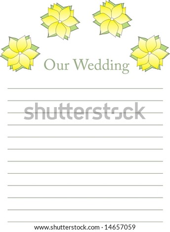 wedding list in a4 format