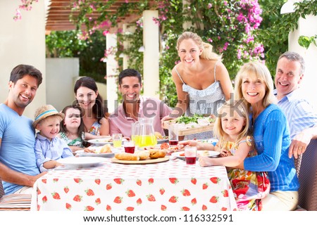 Portrait Of Multi Generation Family Meal