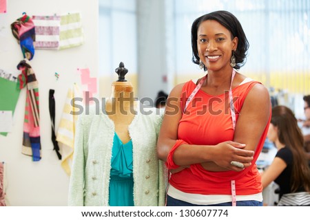 Fashion Designer In Studio