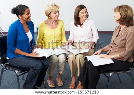 Group Of Women At Book Club