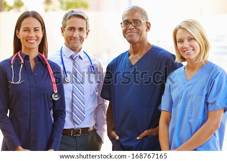 Outdoor Portrait Of Medical Team