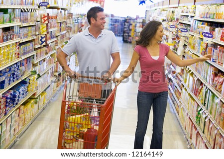 Aisle In Supermarket