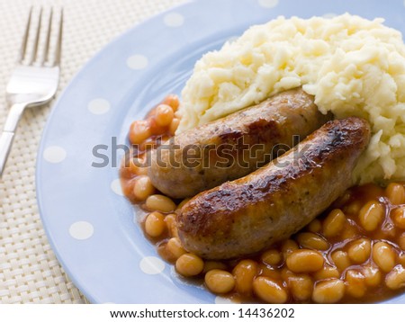 linda mccartney sausages. Sausage+and+mash+and+beans