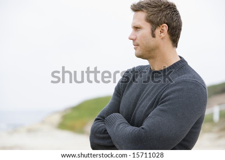 Man standing at beach