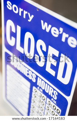 Closed Shop Sign