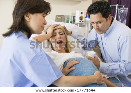 stock photo : Woman Giving Birth