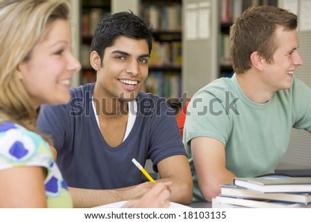 college students studying. stock photo : college students