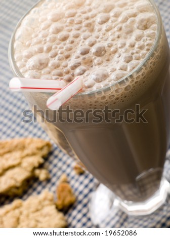 Chocolate Milkshake With A Cookie