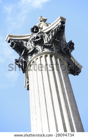 Nelson\'s Column In Trafalgar Square, London, England