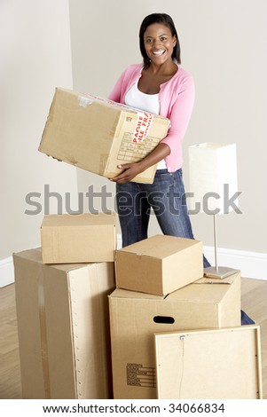 Woman Moving Into New Home