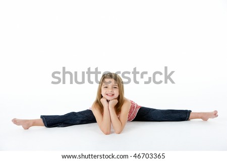 cartoon girl doing splits
