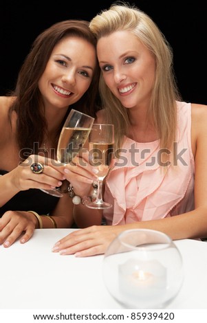Young women in restaurant