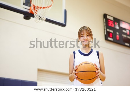 Portrait Of Female High School Basketball Player
