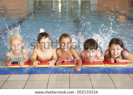 Children in swimming pool
