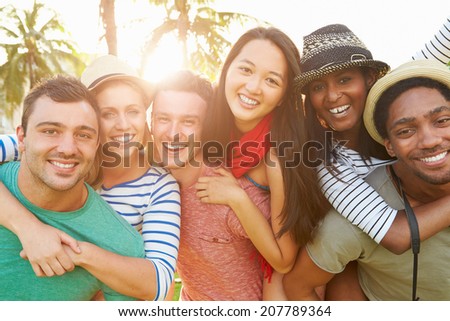 Group Of Friends Having Fun In Park Together