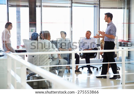 Business meeting in a modern office