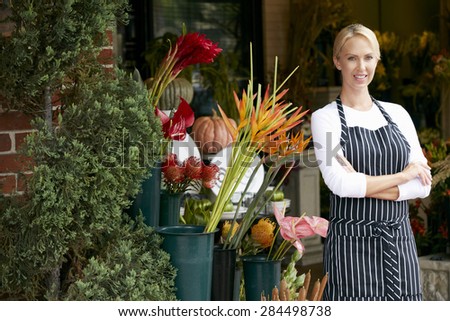 Portrait Of Female Florist Outside Shop