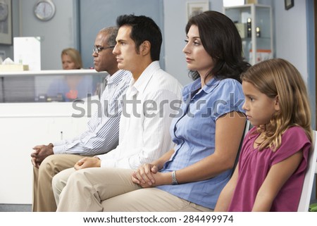 Patients In Doctors Waiting Room