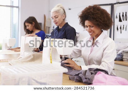 Mature Students Studying Fashion And Design