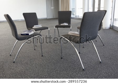 Chairs Laid Out For Bible Study Group