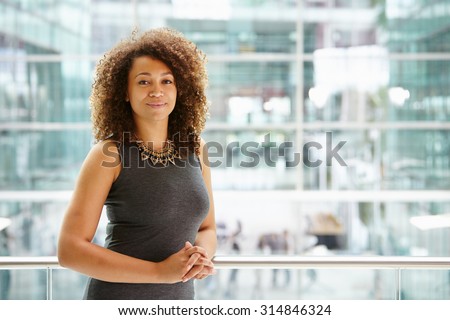 African American businesswoman portrait, waist up