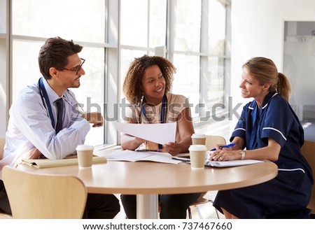 Senior healthcare consultation in a meeting room, close up