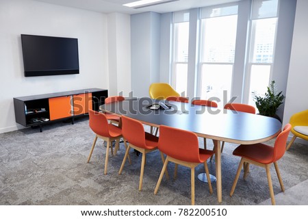 Empty boardroom at a modern business premises