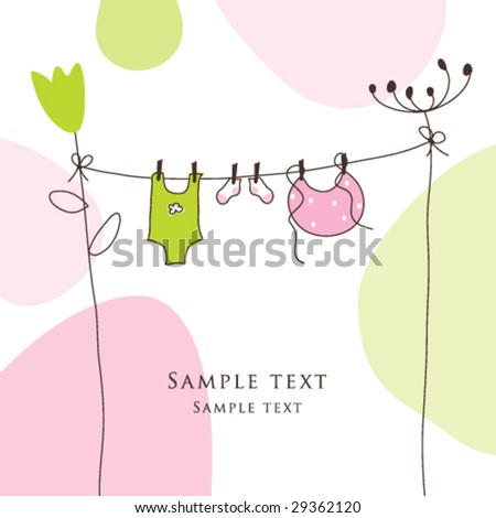 Baby girl arrival announcement card Baby girl arrival announcement card