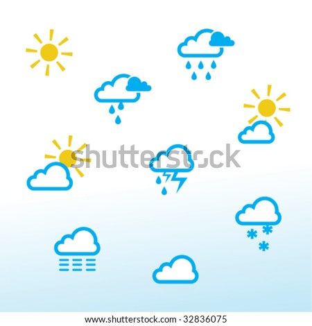 weather symbols. stock vector : Weather symbols