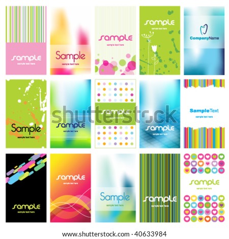 Set of business cards Set of business cards