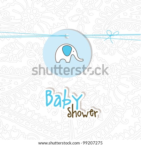 Baby shower invitation card - stock photo