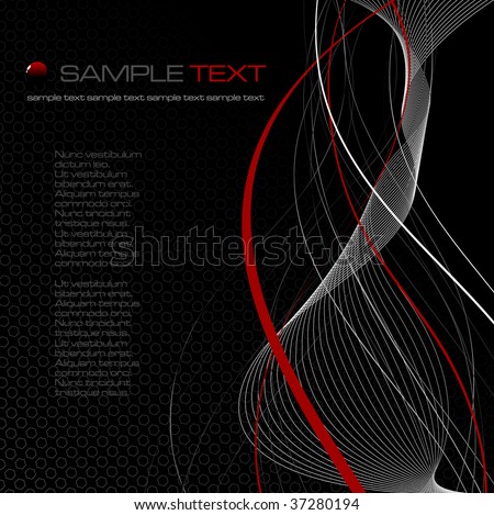stock vector : Black and red abstract background composition - vector 