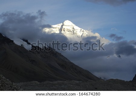 everest from the north face