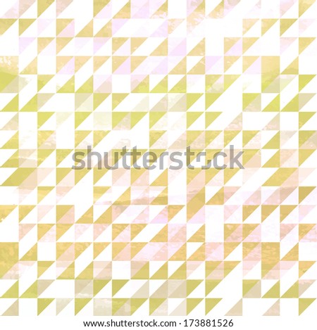 Yellow Textured Geometric Triangle Seamless Pattern Background