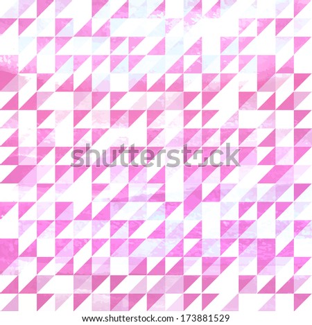 Pink Textured Geometric Triangle Seamless Pattern Background