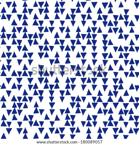 Navy Blue and White Repeating Triangle Background