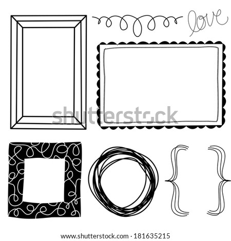 Hand Drawn Cute Frame Doodle Collection