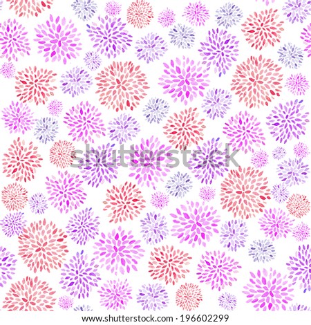 Cute Painted Floral Background. Fireworks Background. Fireworks Flowers Background. Painted Flower Background.