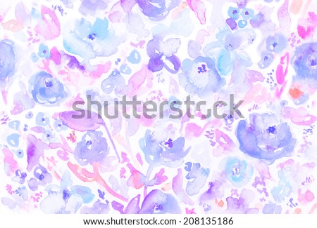 Modern Watercolor Floral Background. Watercolor Background. Watercolor Pattern. Watercolor Floral Pattern.