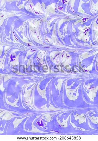 Blue Wave Abstract Background Marbled Paper. Modern Painted Background