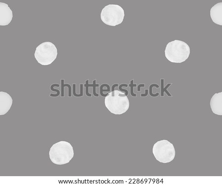 Gray and White Watercolor Polka Dot Pattern. Subtle Seamless Polka Dot Background Pattern