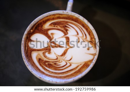 Latte art / coffee art made by barista